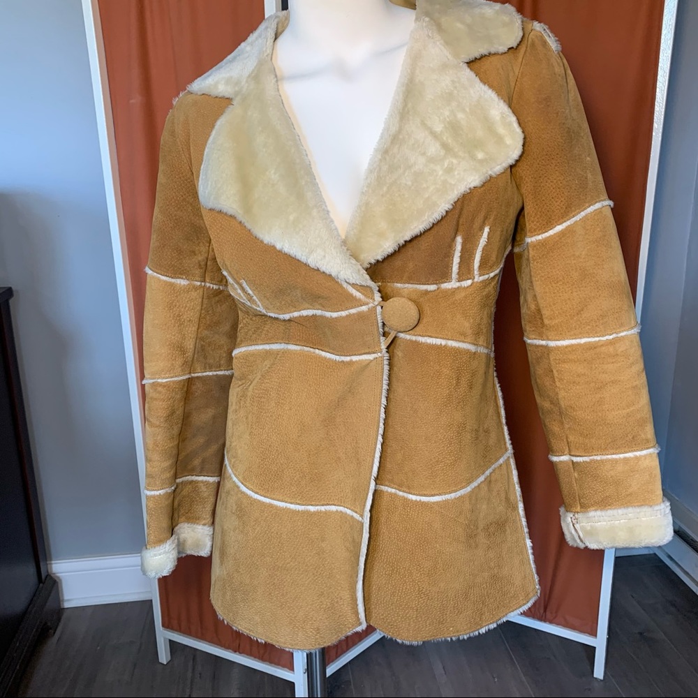 Vintage leather statement jacket